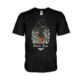 Floral Mama Bear And Cubs Hugging - Personalized Mother T-shirt And Hoodie