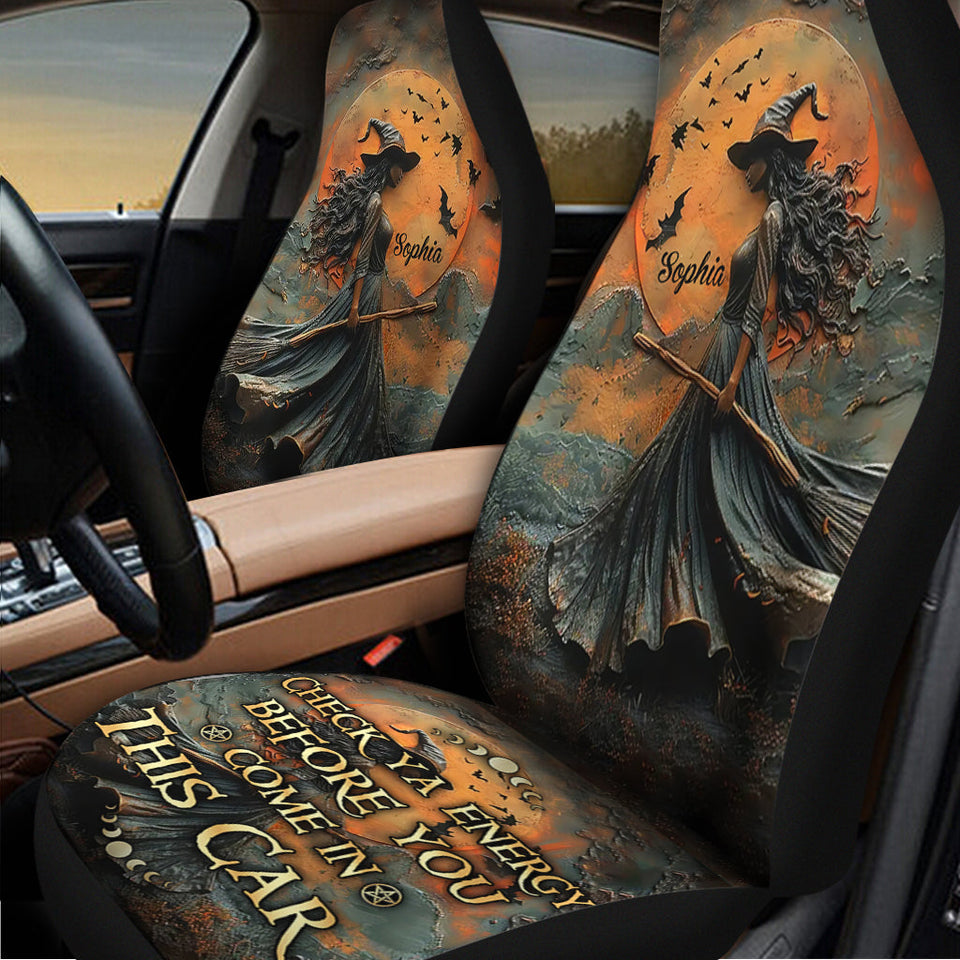 Smoke Of Air And Fire And Earth - Personalized Witch Seat Covers