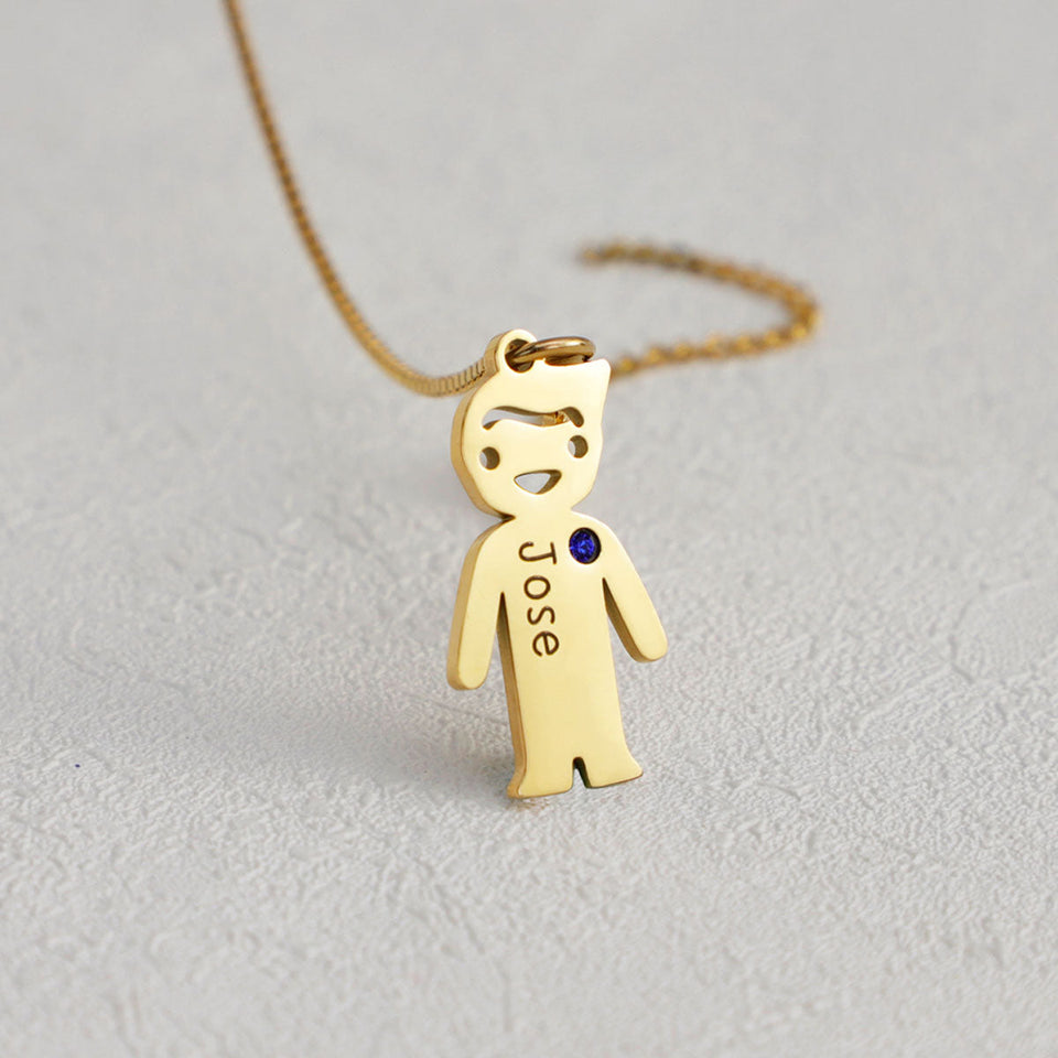 Necklace With Kids Charms Custom Birthstone - Personalized Mother Necklace With Kids Charms