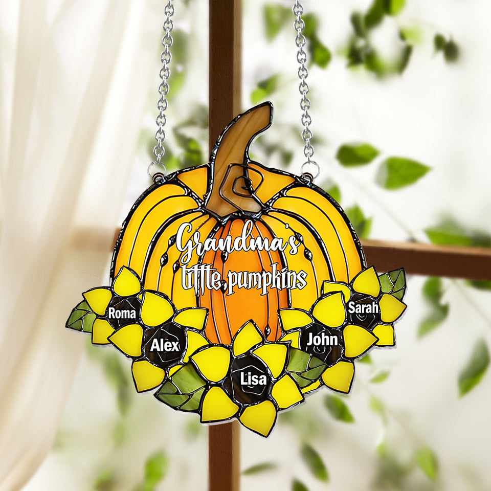 Tis The Season To Be - Personalized Grandma Window Hanging Suncatcher Ornament