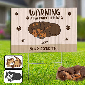 24 Hour Security - Personalized Dog Yard Sign