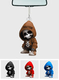 Stylish Skeleton - Personalized Skull Custom Shaped Car Ornament