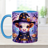 Baby Highland Cow Witch Halloween - Personalized Accent Mug