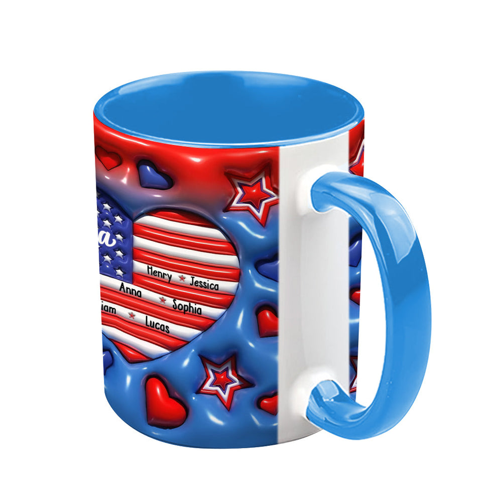 Grandma Nana Mom - Personalized Grandma Accent Mug