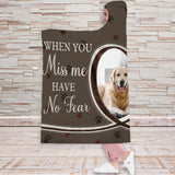 When You Miss Me - Personalized Dog Hooded Blanket