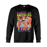 Love Is Love Bootleg Rainbow - Personalized LGBT Support T-shirt And Hoodie