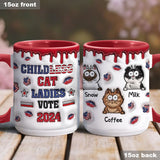 Childless Cat Ladies - Personalized Cat Accent Mug