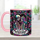 Till Death Do Us Apart - Personalized Skull Accent Mug