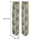 Funny Caricature Face - Personalized Fishing Socks