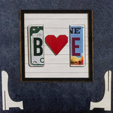 Any Letter Liscense PLate - Personalized Couple 2 Layered Wood Sign / Wood Plaque