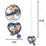 The Road To My Heart is Paved With Paw Prints - Personalized Dog Car Ornament