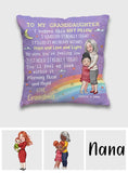 To My Daugter/ Granddaughter/ Son/ Grandson... - Personalized Grandma Throw Pillow