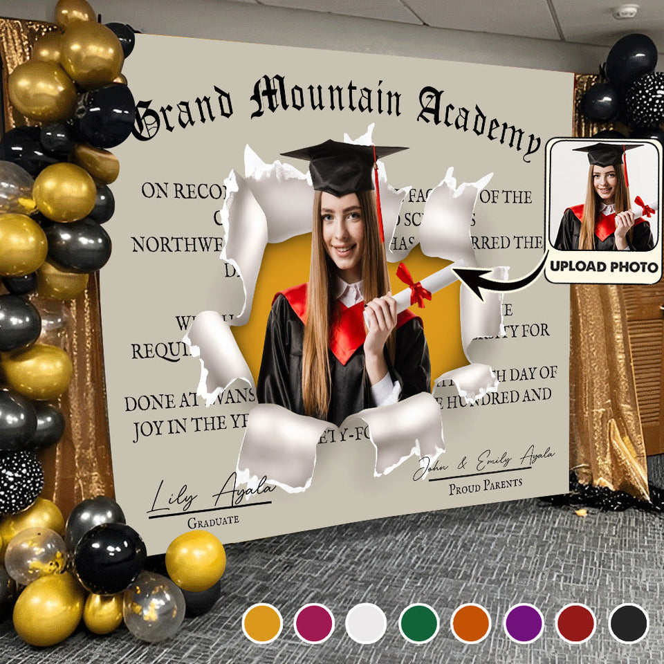 Diploma - Personalized Graduation Wall Tapestry