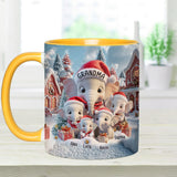 Any Title Cute Elephant - Personalized Grandma Accent Mug
