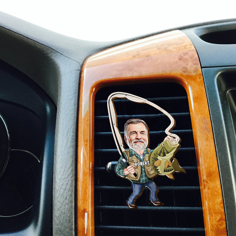 Keep It Reel - Personalized Fishing Shaped Car Visor Clip