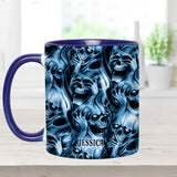 Hear No Evil Speak No Evil See No Evil - Personalized Skull Accent Mug