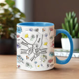 Holding Hands Grandma Mom Nana - Personalized Grandma Accent Mug