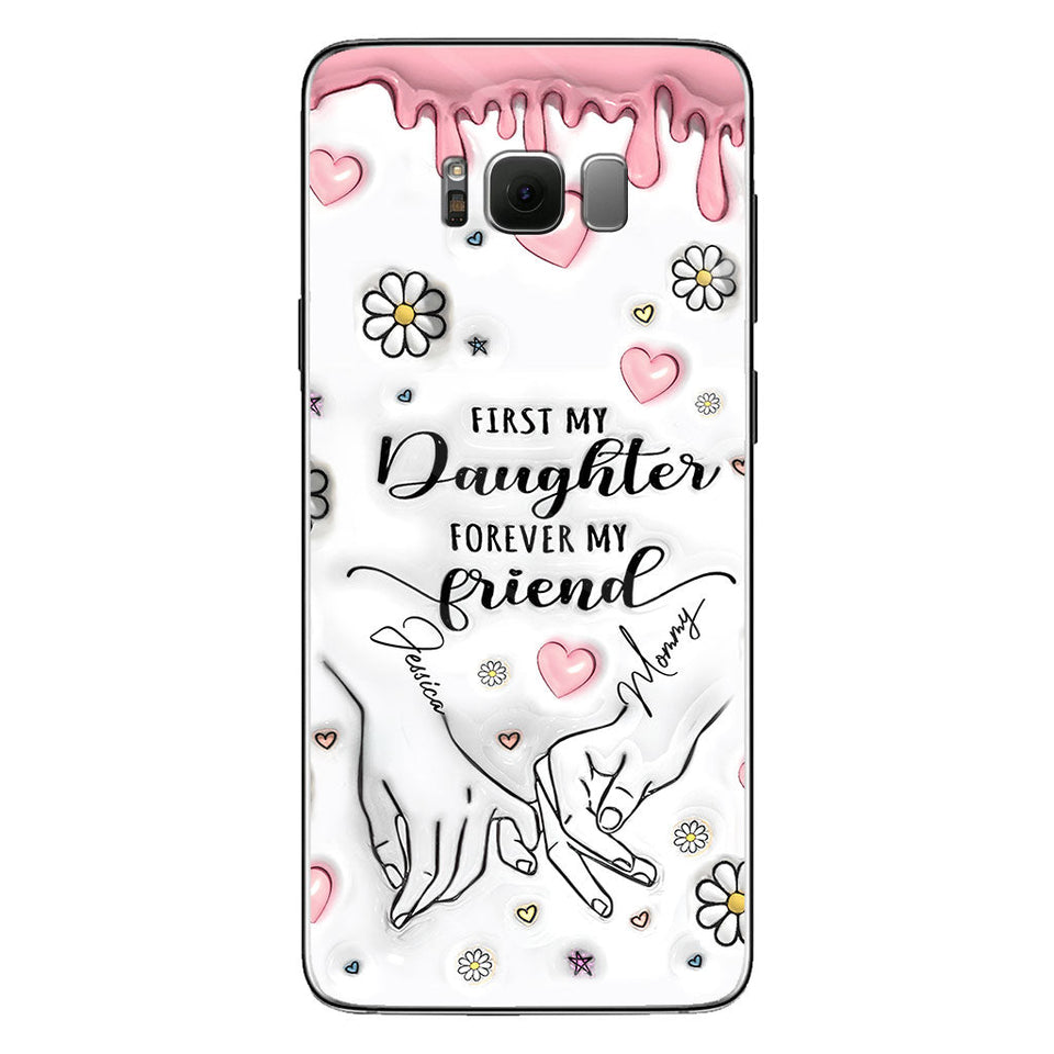First My Mother Forever My Friend - Personalized Mother Clear Phone Case