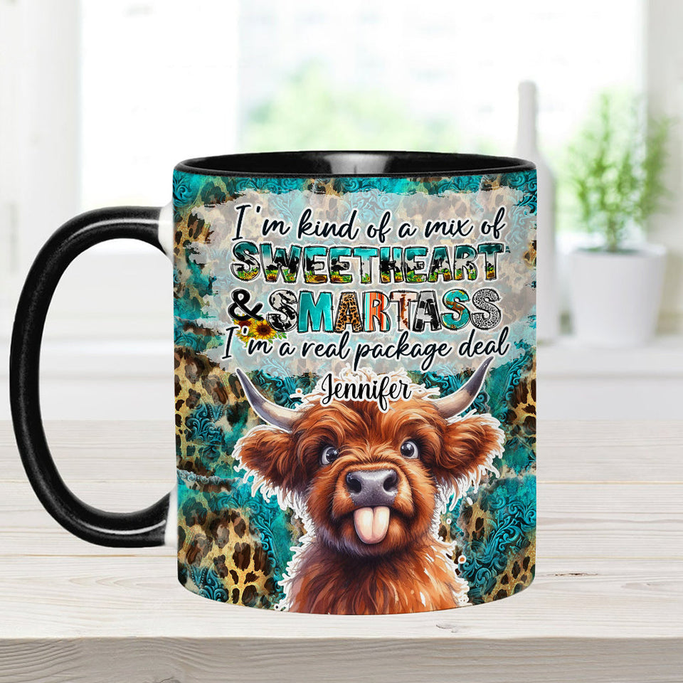 Sassy Highland Cow - Personalized Accent Mug