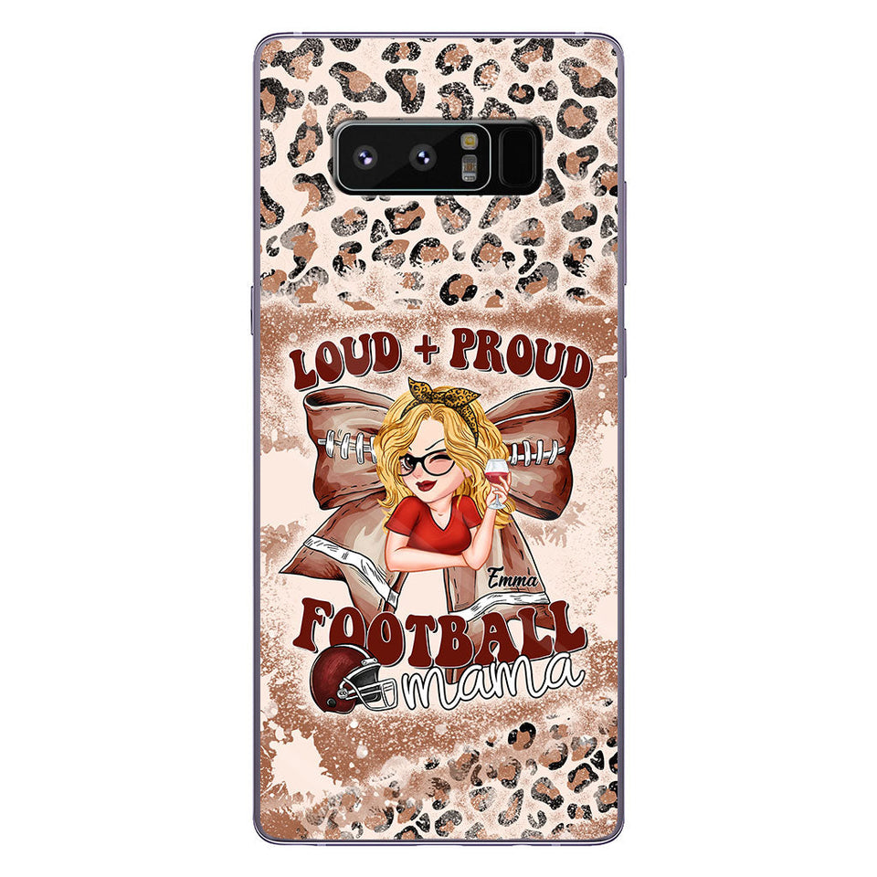 Loud Proud Football Any Title - Personalized Football Clear Phone Case
