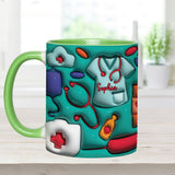 Puffy Nurse Mug - Personalized Nurse Accent Mug