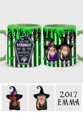 We're Strange and Unusual - Personalized Bestie Accent Mug