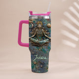 Lose Your Mind Find Your Soul - Personalized Yoga Tumbler With Handle