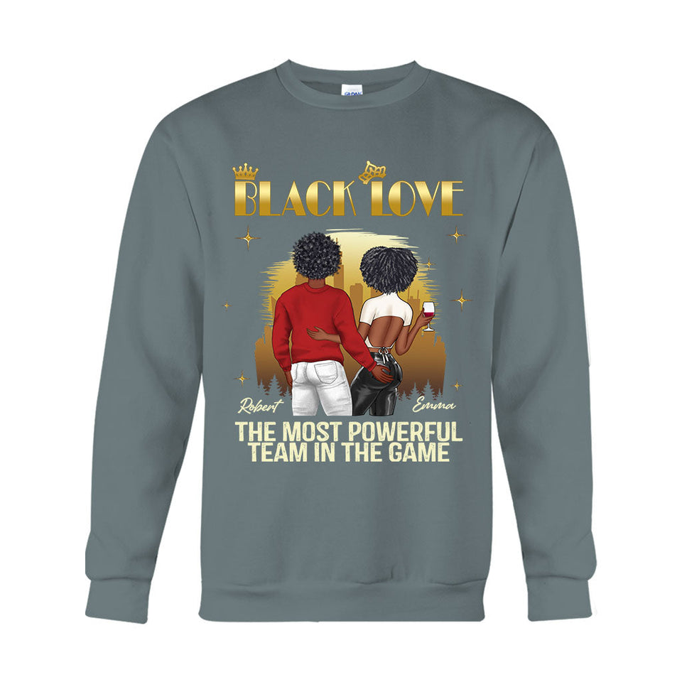 Black Love - Personalized Couple T-shirt And Hoodie
