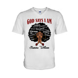 God Say I Am - Personalized African American T-shirt And Hoodie