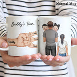 Daddy's Team Fist Bump To Us You Are The World - Personalized Father Mug