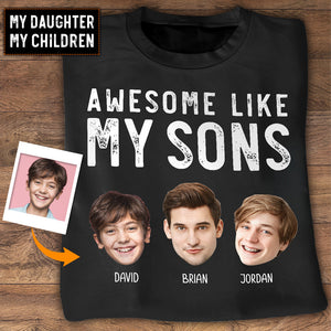 Awesome Like My Children - Personalized Father T-shirt And Hoodie