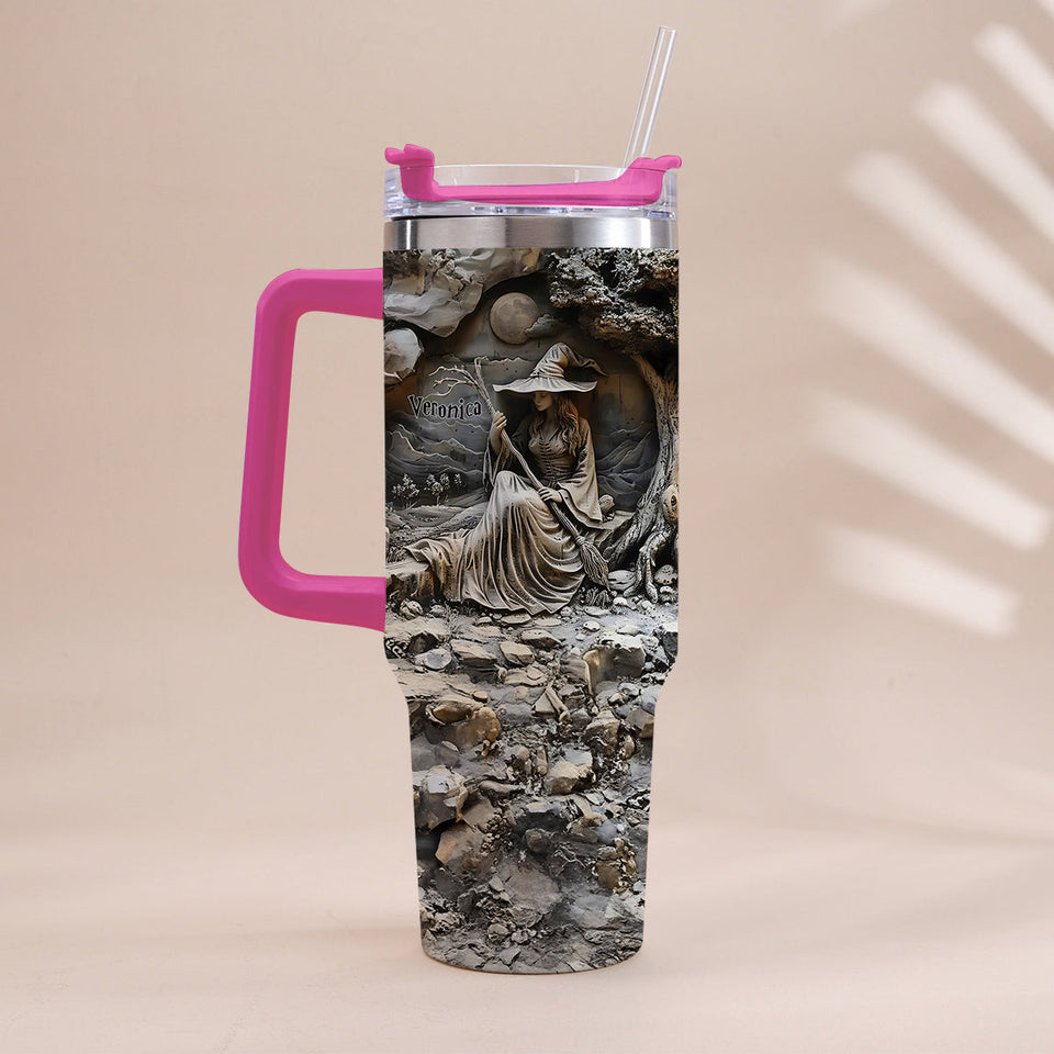 Beautiful Witch - Personalized Witch Tumbler With Handle