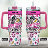 Good Mom Says Bad Words - Personalized Mother Tumbler With Handle