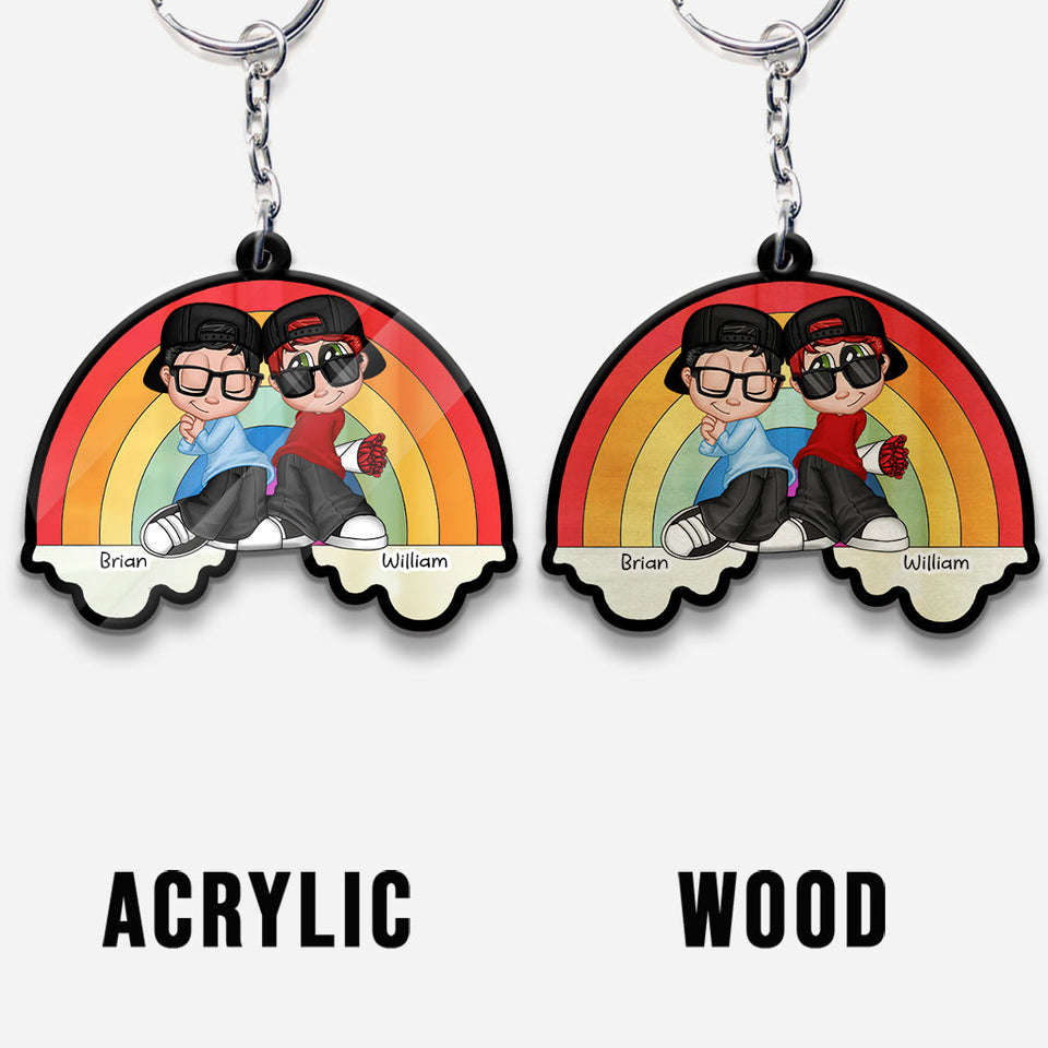 I Like You And I Love You - Personalized LGBT Support Keychain