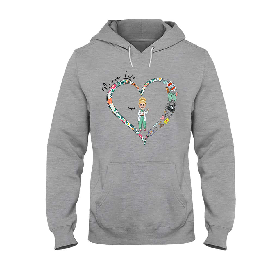 Nurse Life - Personalized Nurse T-shirt And Hoodie