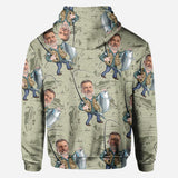 Funny Caricature Face - Personalized Fishing All Over Shirt