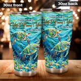You & Me And The Sea - Personalized Turtle Tumbler