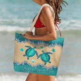 Beach Please Turle Version - Personalized Turtle Beach Bag
