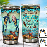 You & Me And The Sea - Personalized Scuba Diving Tumbler