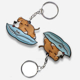 I Love My Dogs - Personalized Dog Keychain