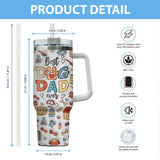 Best Dog Dad Ever - Personalized Father Tumbler With Handle