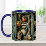 Just A Girl Who Loves Owls - Personalized Owl Accent Mug