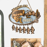Hooked On Daddy - Personalized Father Pallet Wood Sign