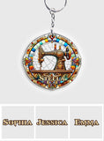 Colorful Sewing Machine - Personalized Sewing Keychain
