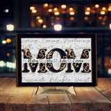 Mom With Kids' Names - Personalized Mother 2 Layered Wood Sign / Wood Plaque