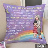 To My Daugter/ Granddaughter/ Son/ Grandson... - Personalized Grandma Throw Pillow