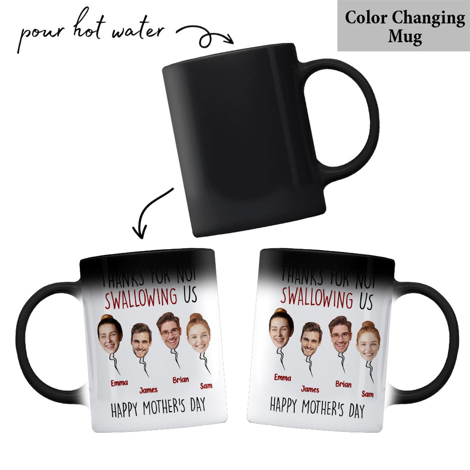 Thanks For Not Swalling Us - Personalized Mother Mug