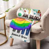 You Are My Rainbow - Personalized LGBT Support Blanket
