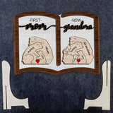 First Mom Now Grandma Bear - Personalized Grandma 2 Layered Wood Sign / Wood Plaque