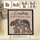 Mama Bear - Personalized Mother 2 Layered Wood Sign / Wood Plaque